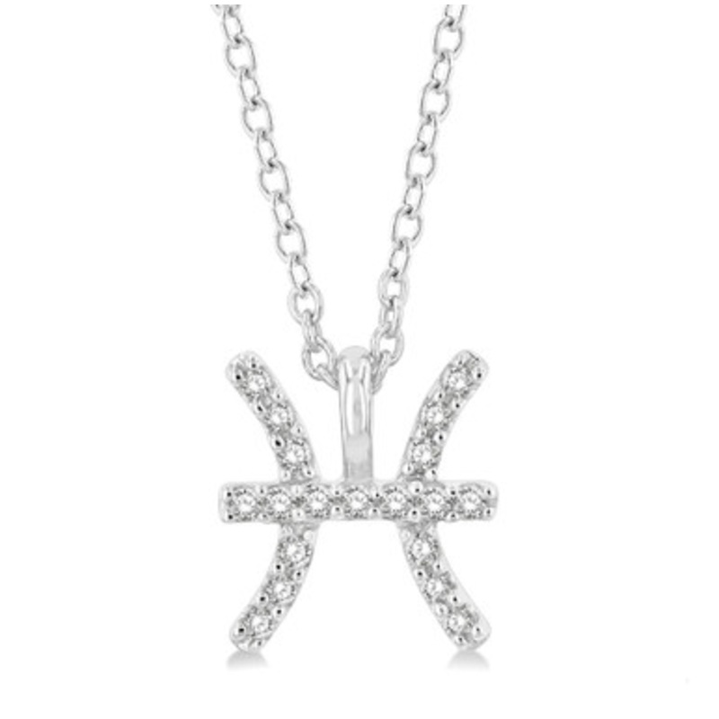 Pisces Zodiac Diamond Pendant
 [JNPEN0325]