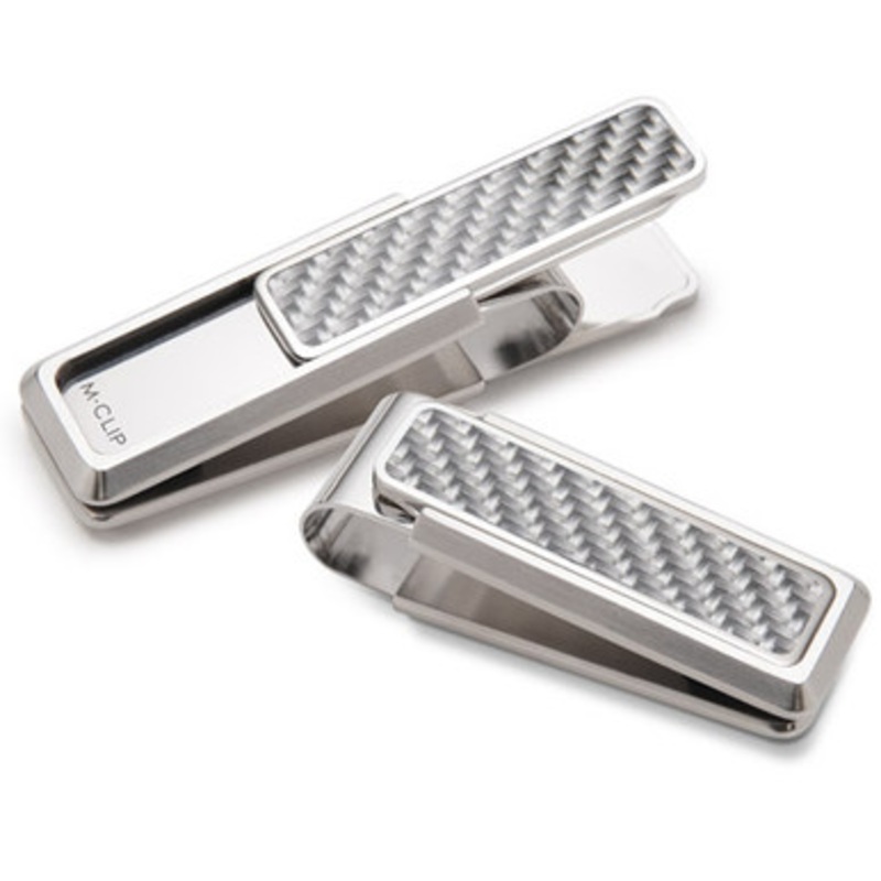 White Carbon Money Clip [2YMCL0134]