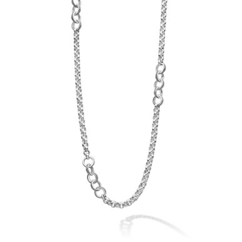7MM CAVIAR CIRCLE LINK NECKLACE [2YLNK0327]