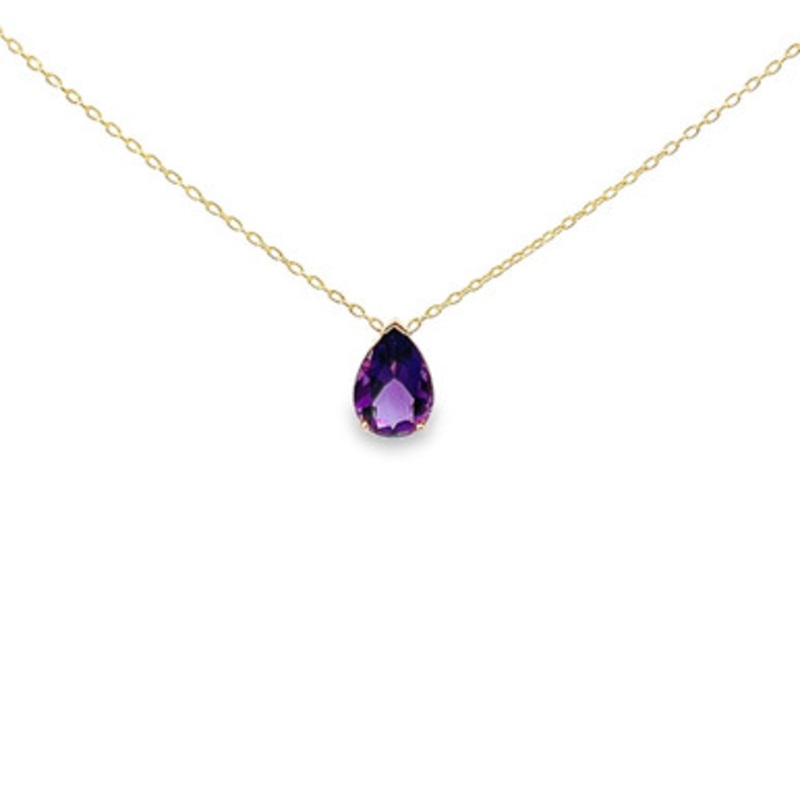 Amethyst Pendant Necklace [JNPEN1011]