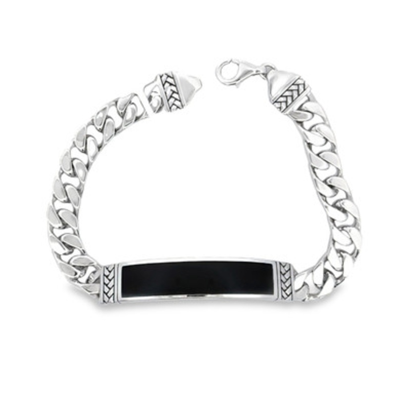 Black Agate Link Bracelet [JBBAC0330]