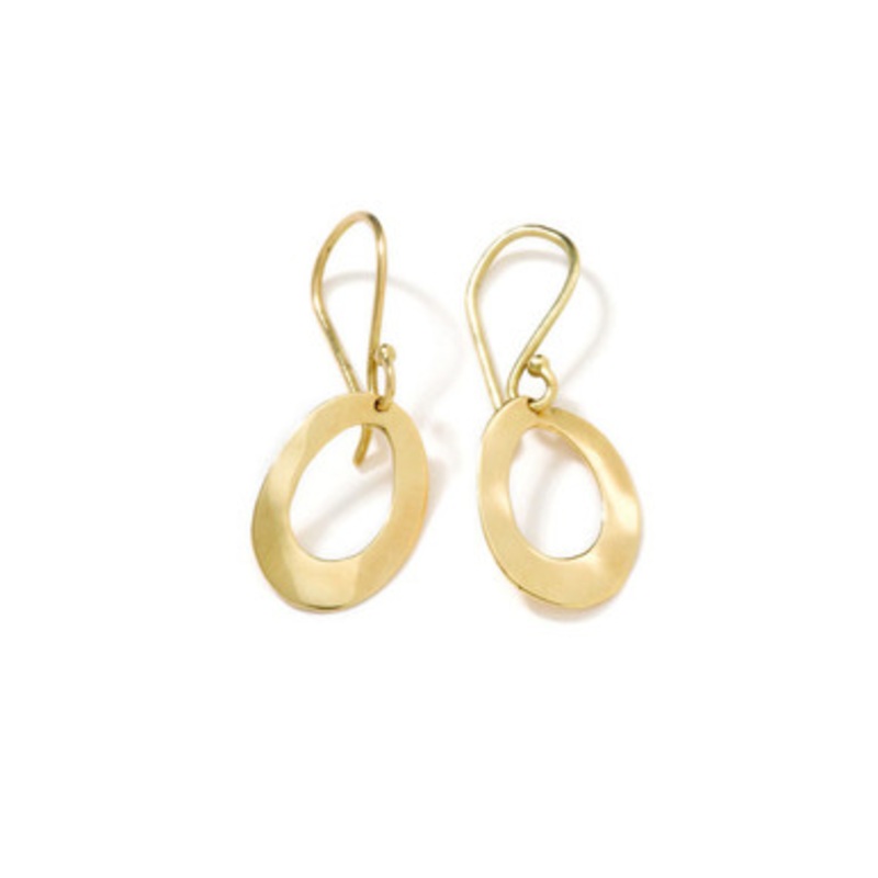 Classico Gold Wavy Mini Open Oval Earrings  [2EGPX3808]