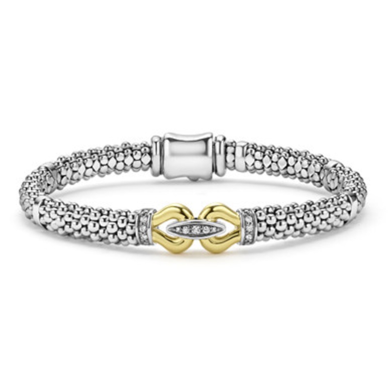 Derby Two Tone Diamond Buckle Bracelet [JBOTH1252]