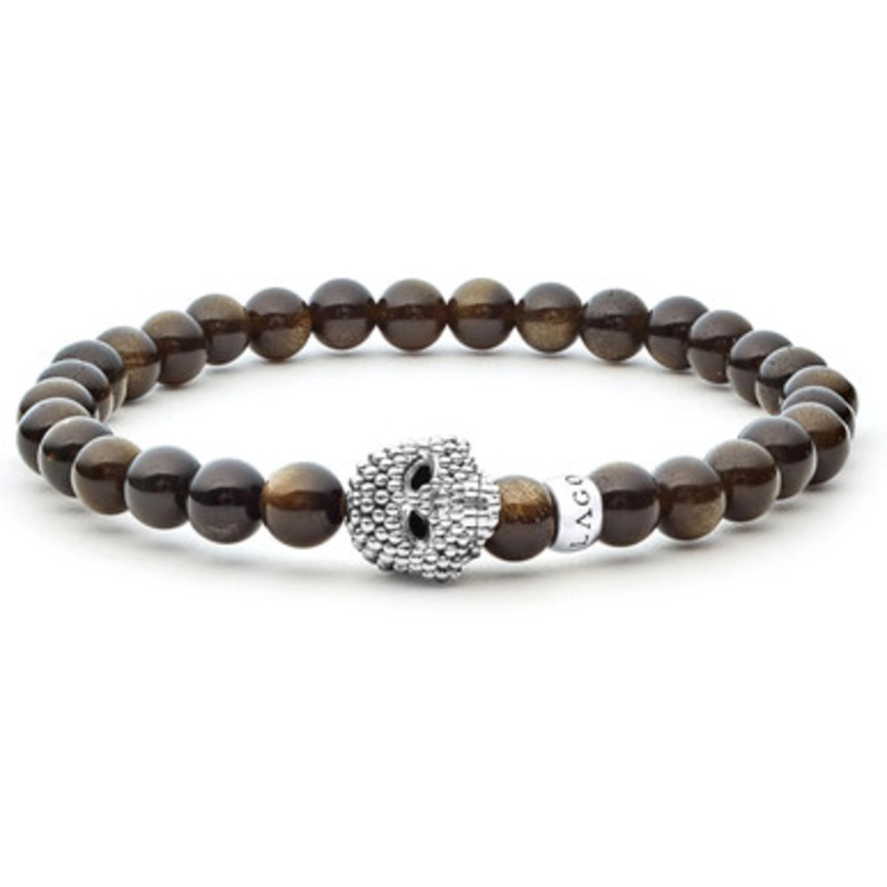 Anthem Golden Obsidian Skull Bracelet [JBOTH1166]