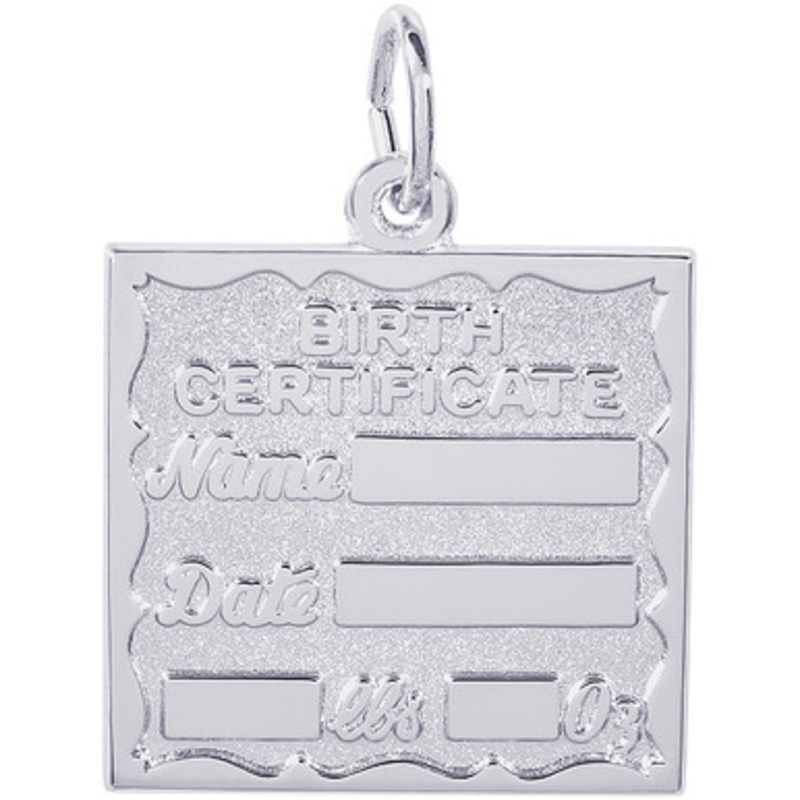 Birth Certificate Charm [2YCHM0947]