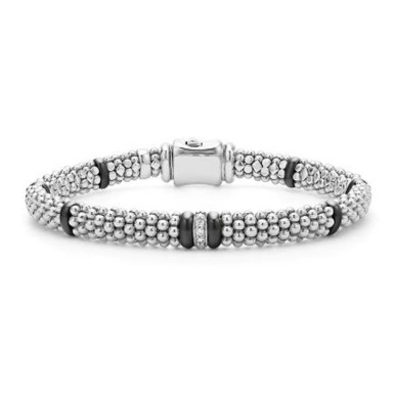Black Caviar Diamond Station Bracelet [JBOTH0454]