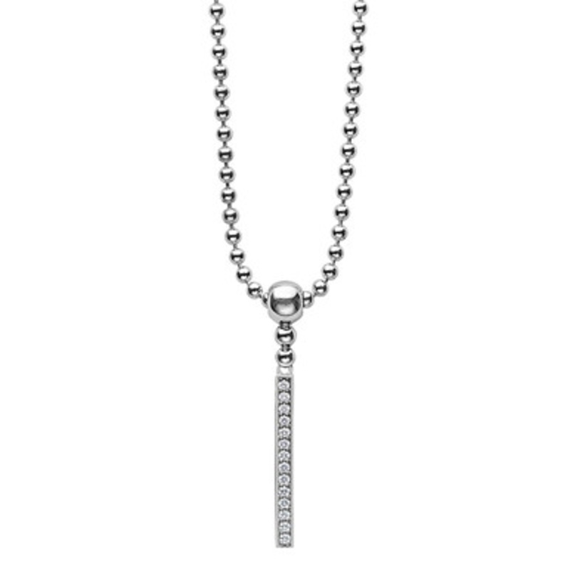 Caviar Spark Linear Diamond Pendant Necklace [2YSDP0247]