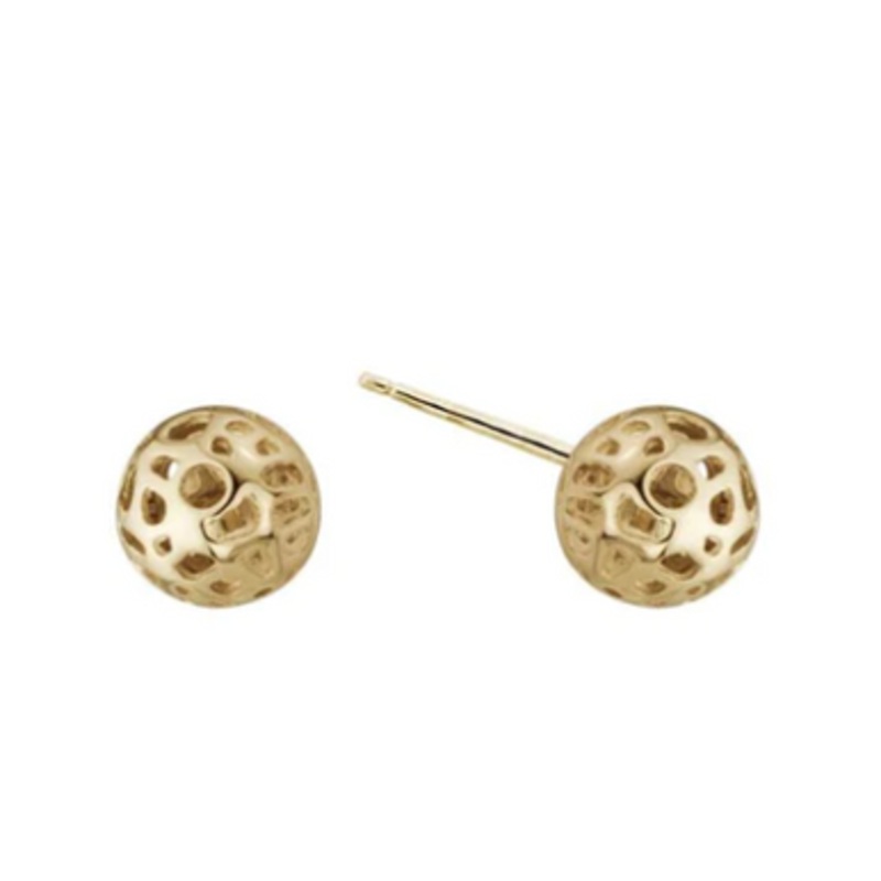 Pierced Ball Stud Earrings [JEOTH0713]