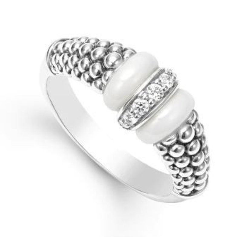 White Caviar Diamond Ring [JROTH0359]