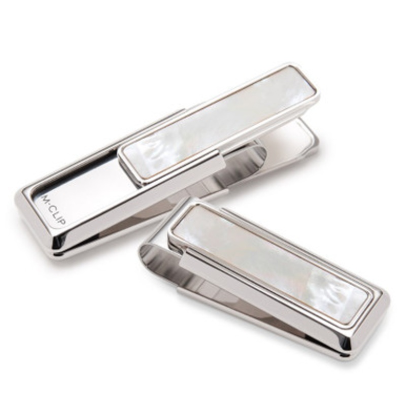 White Mother Of Pearl Money Clip [JAOTH0008]