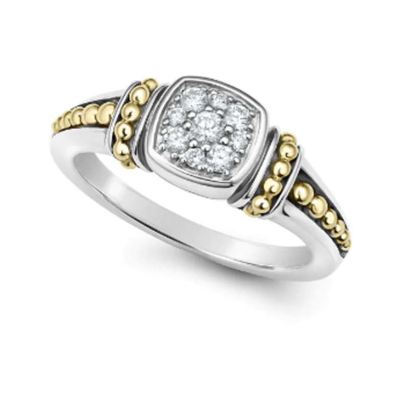 Rittenhouse Two Tone Caviar Diamond Ring [JROTH0698]