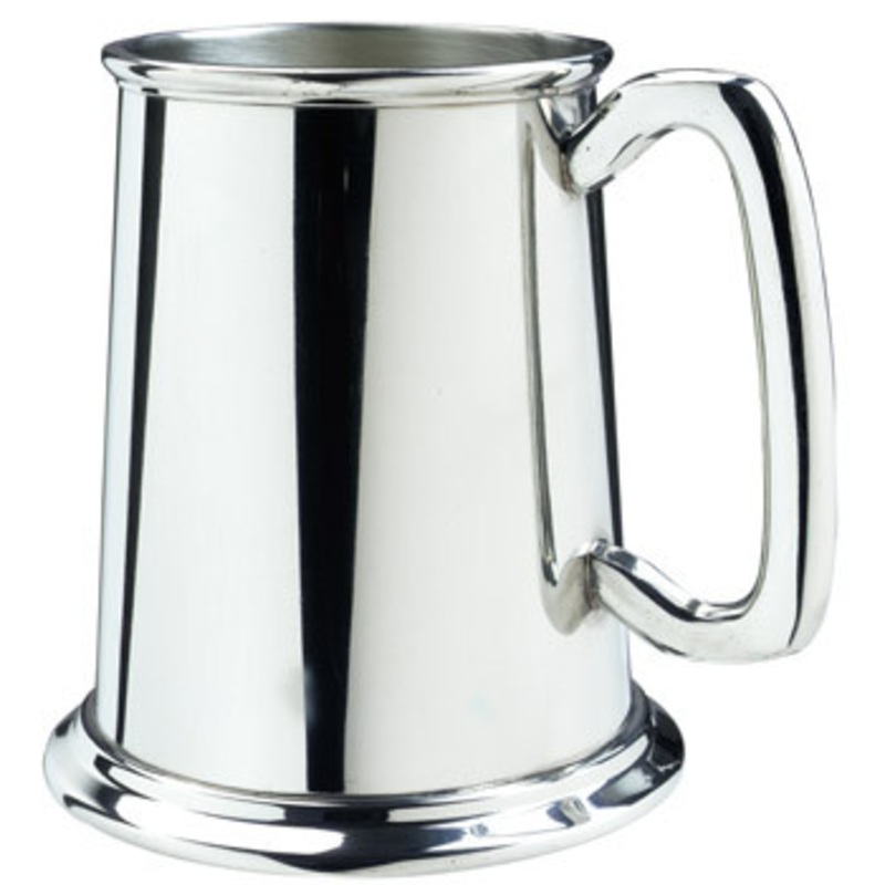 Pewter Glass Bottom Tankard 16o [5PHOL1003]