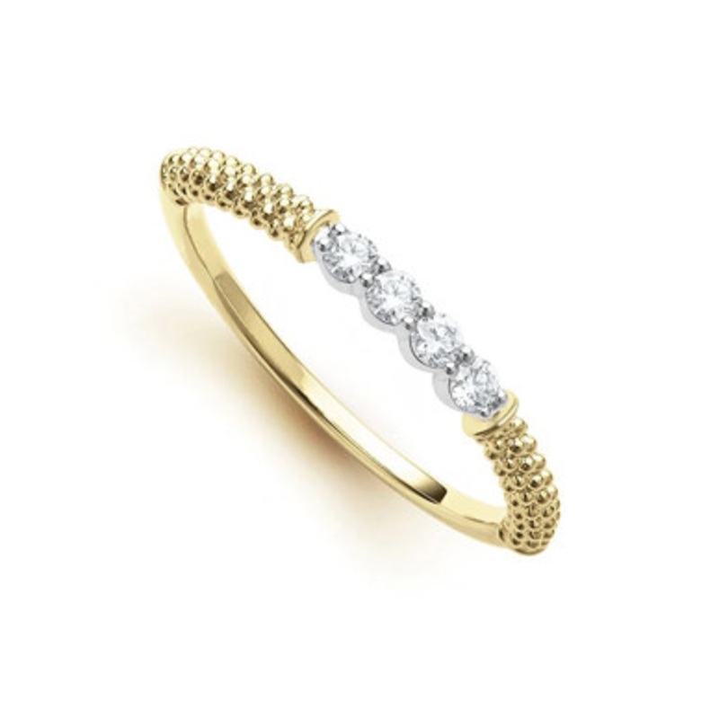 Signature Caviar Superfine Diamond Stacking Ring [JROTH0112]