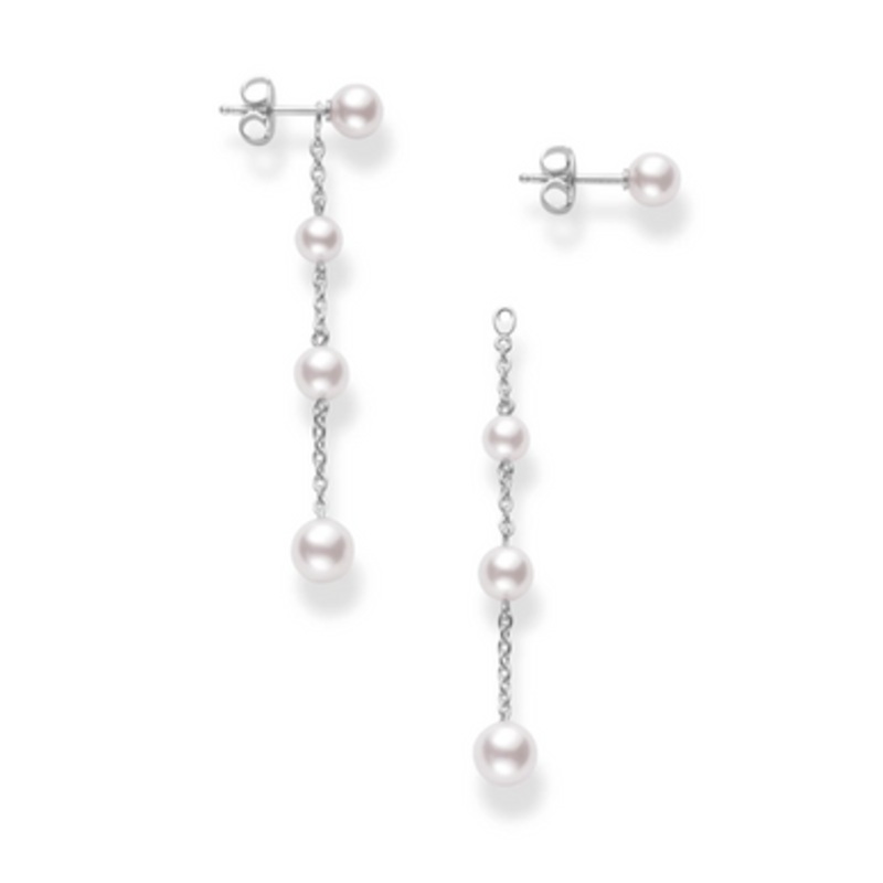 Akoya Cultured Pearl Drop Convertible Earrings [2ECPX1596]