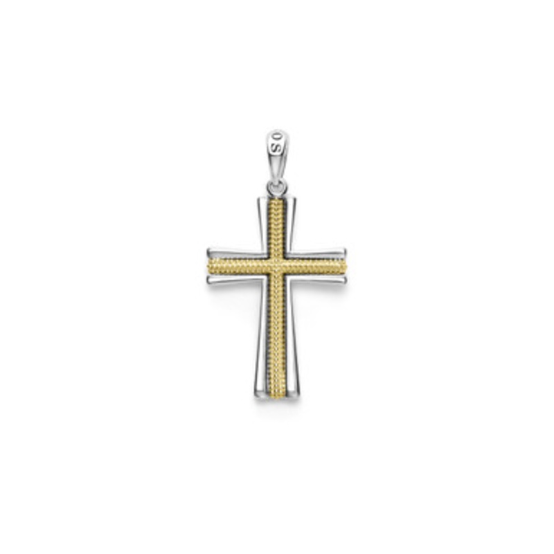 Anthem Small Two Tone Cross Amulet [JCHRM0307]