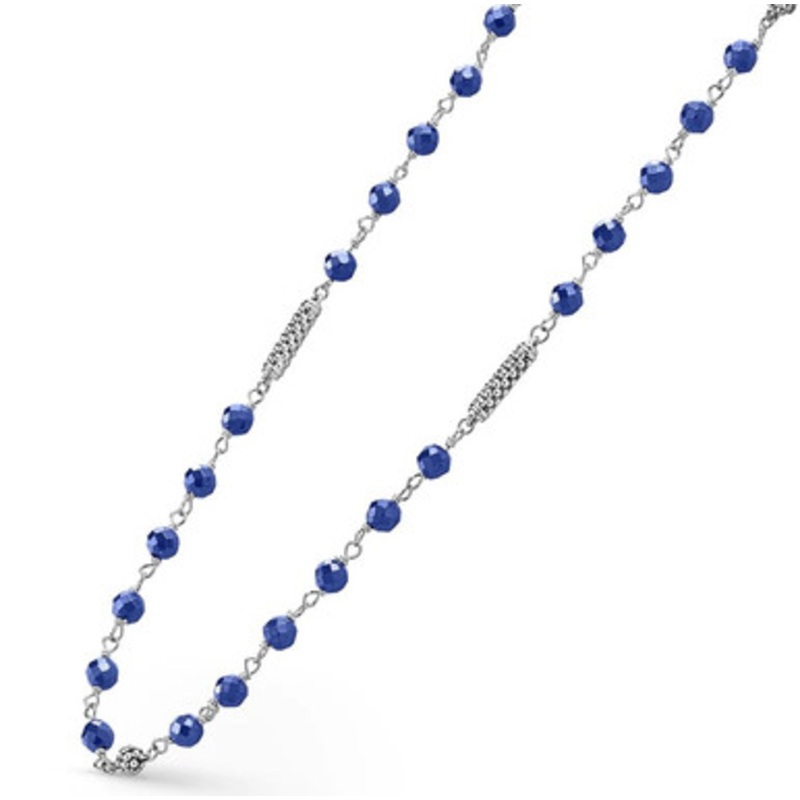 Caviar Icon Ultramarine Ceramic Beaded Necklace [JNOTH0399]