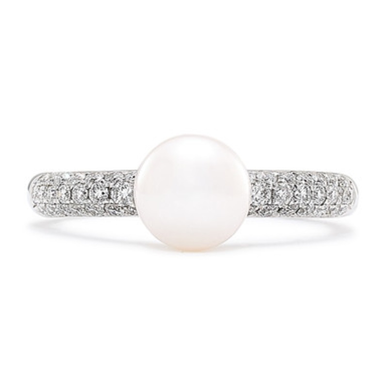 Cultured Pearl and Diamond Ring [3LPRD0540]