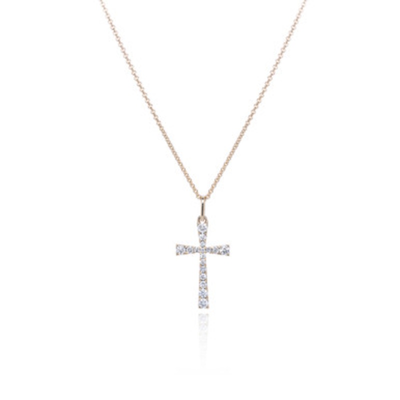Diamond Cross Pendant Necklace [JNPEN0487]