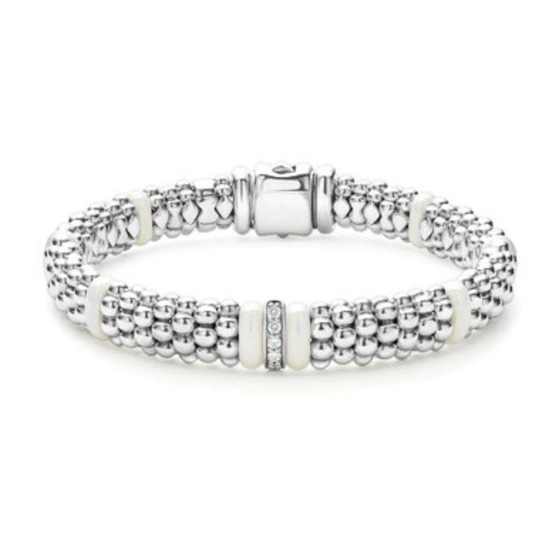 White Caviar Diamond Station Bracelet [JBOTH0431]
