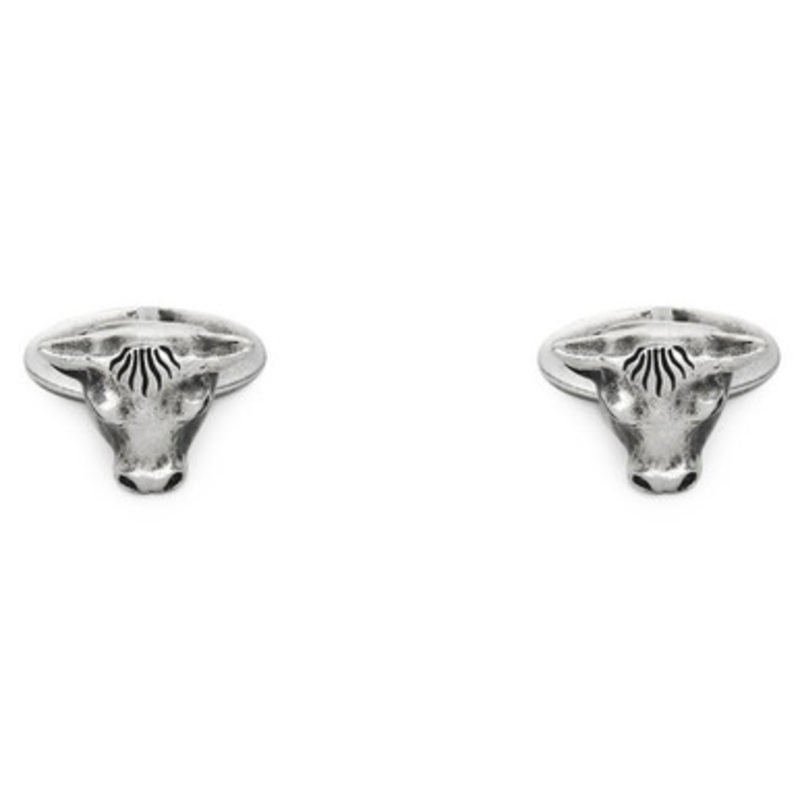 Angry Forest Bull Head Cufflinks [2YGCL0275]