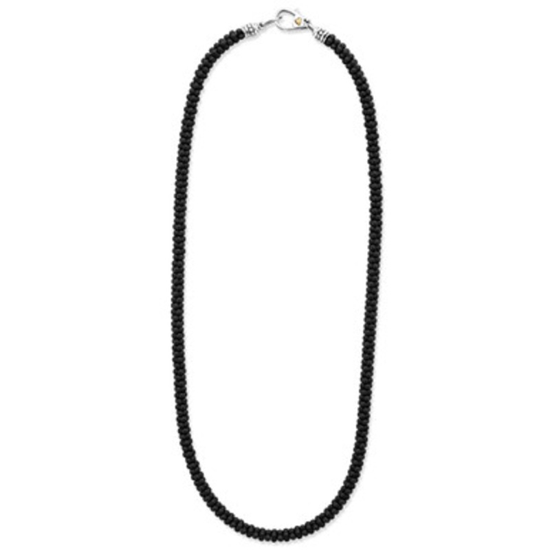 Black Caviar Ceramic Beaded Necklace [JNOTH0913]