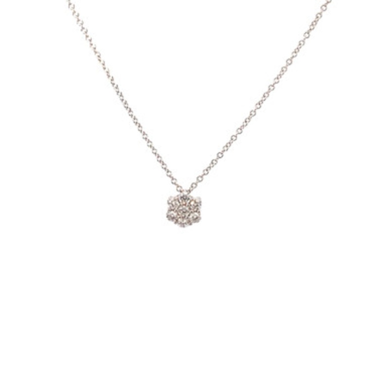 Diamond Cluster Pendant Necklace [JNPEN1075]