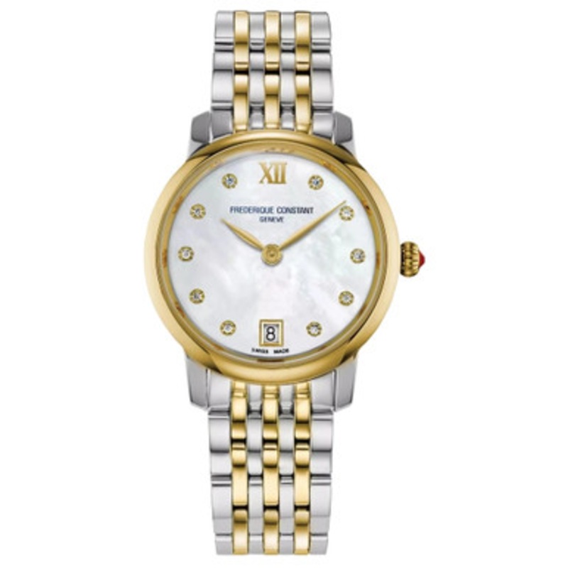 Slimline Ladies Diamond Two-Tone Date Watch [4LFRD0009]
