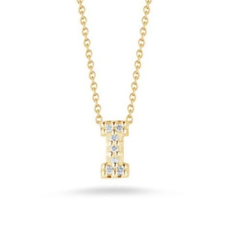 Tiny Treasures Diamond Letter ‘I’ Necklace [JNPEN0412]