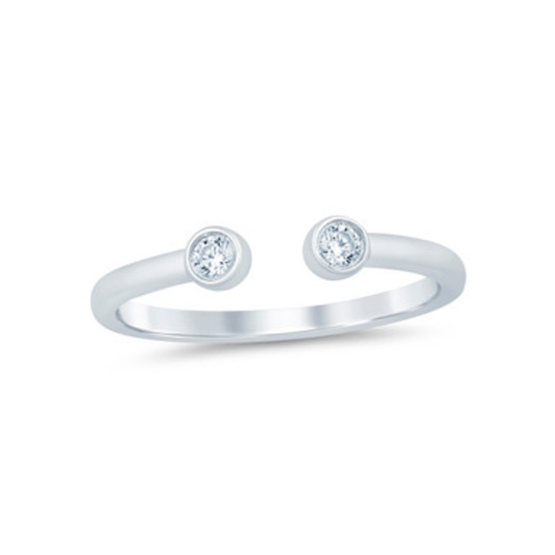 Bezel Set Diamond Open Band [JRBND0871]
