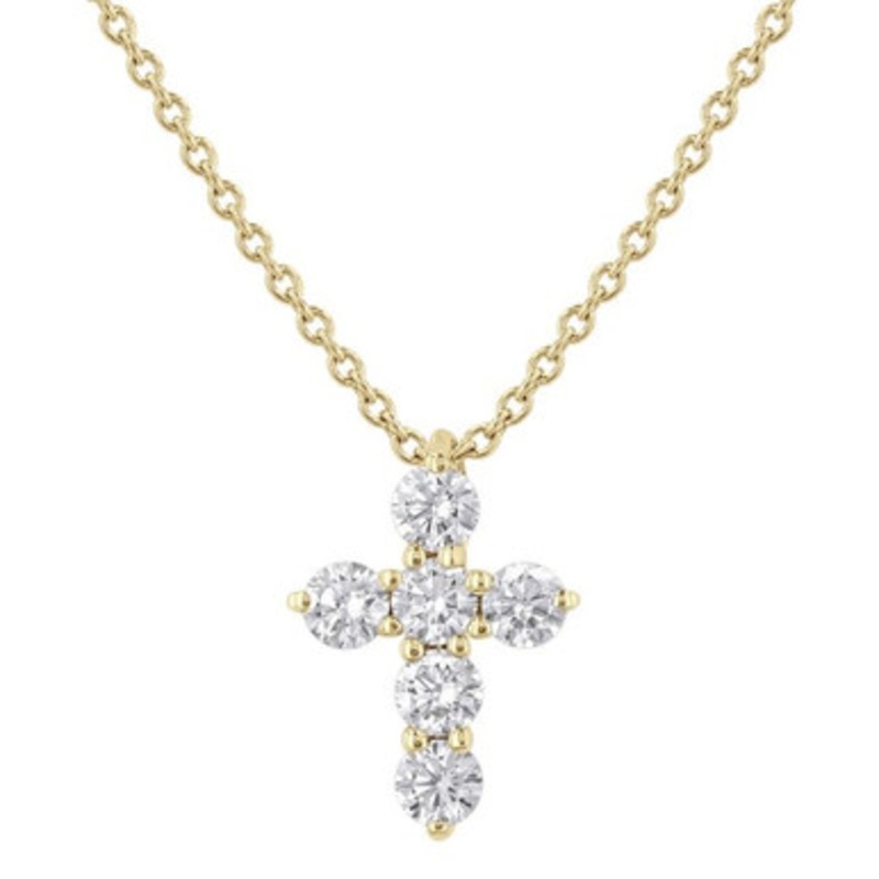 Diamond Cross Pendant Necklace [JNPEN1242]