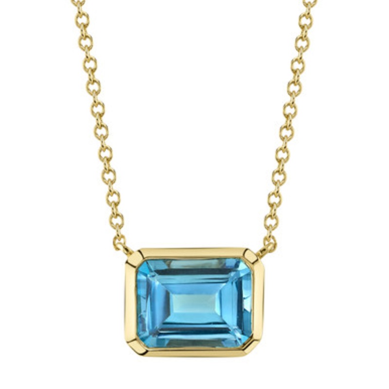 Blue Topaz Pendant Necklace [JNPEN0992]