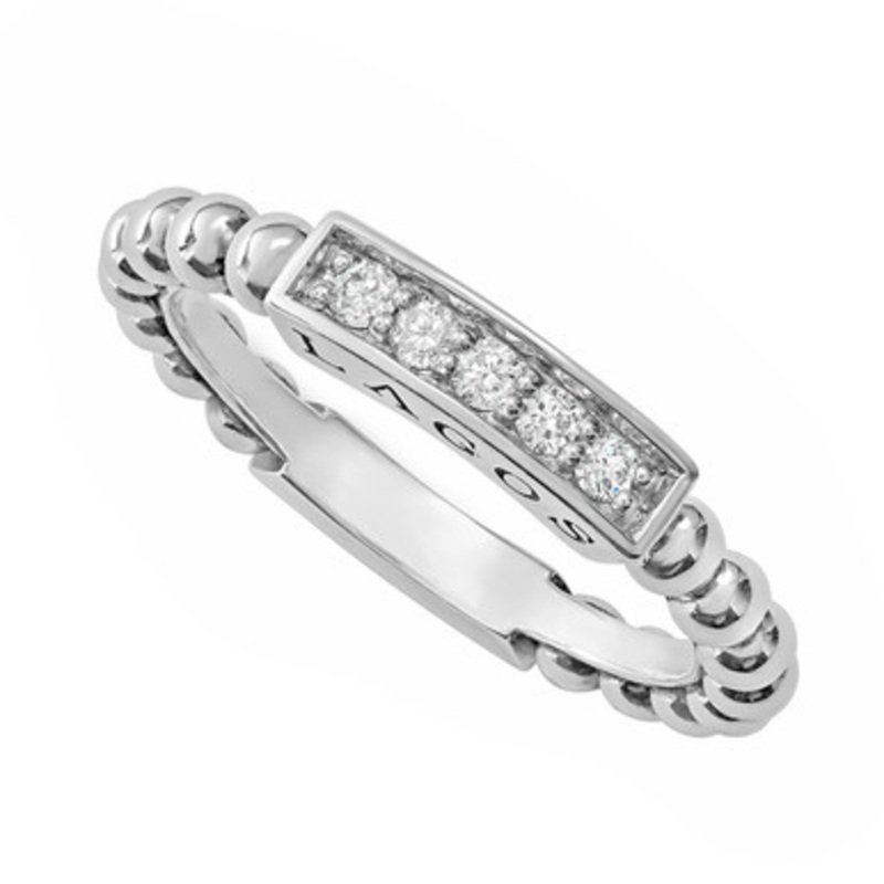 Caviar Spark Diamond Stacking Ring [2YSRG5487]