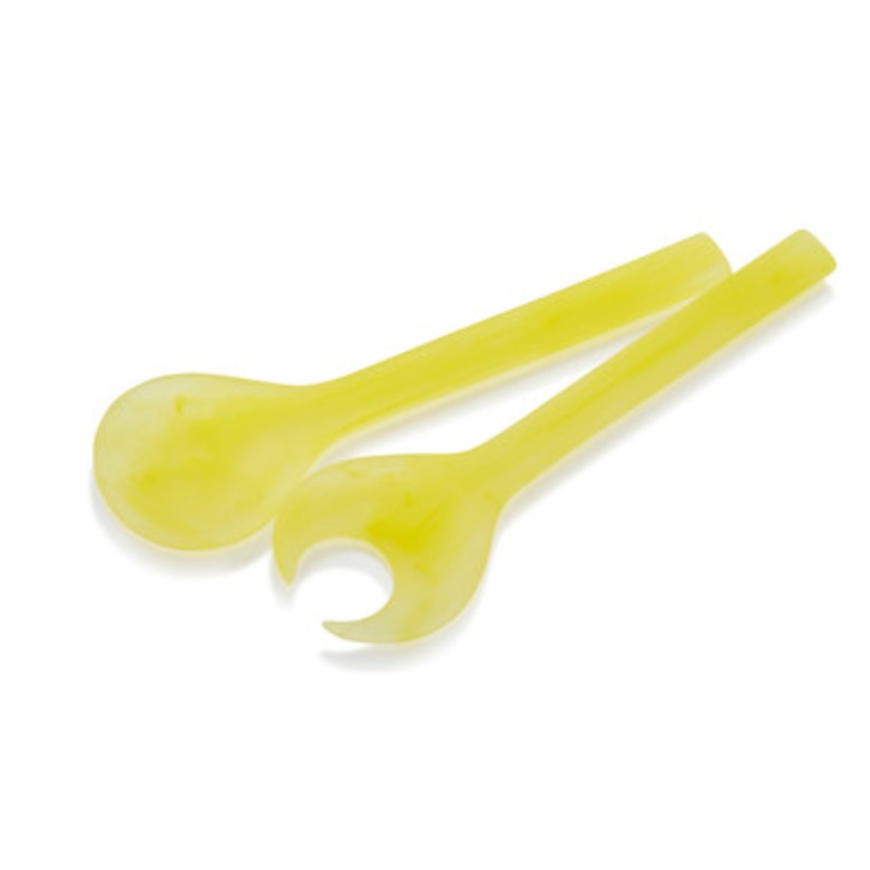 Classical Salad Servers Yellow Swirl [GGSRV0089]