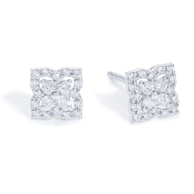 Diamond Quatrefoil Earrings [JESTD0264]