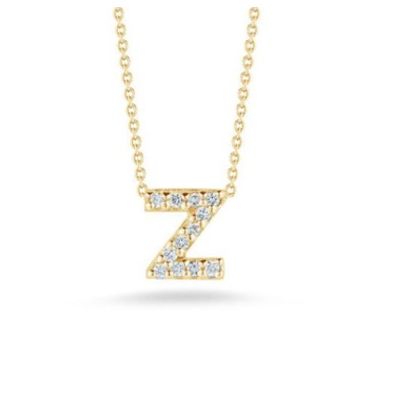 Tiny Treasures Diamond Letter ‘Z’ Necklace [JNPEN0432]