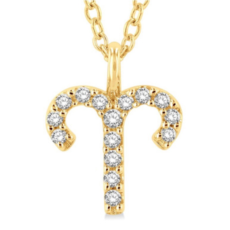 Aries Zodiac Diamond Pendant
 [JNPEN0328]