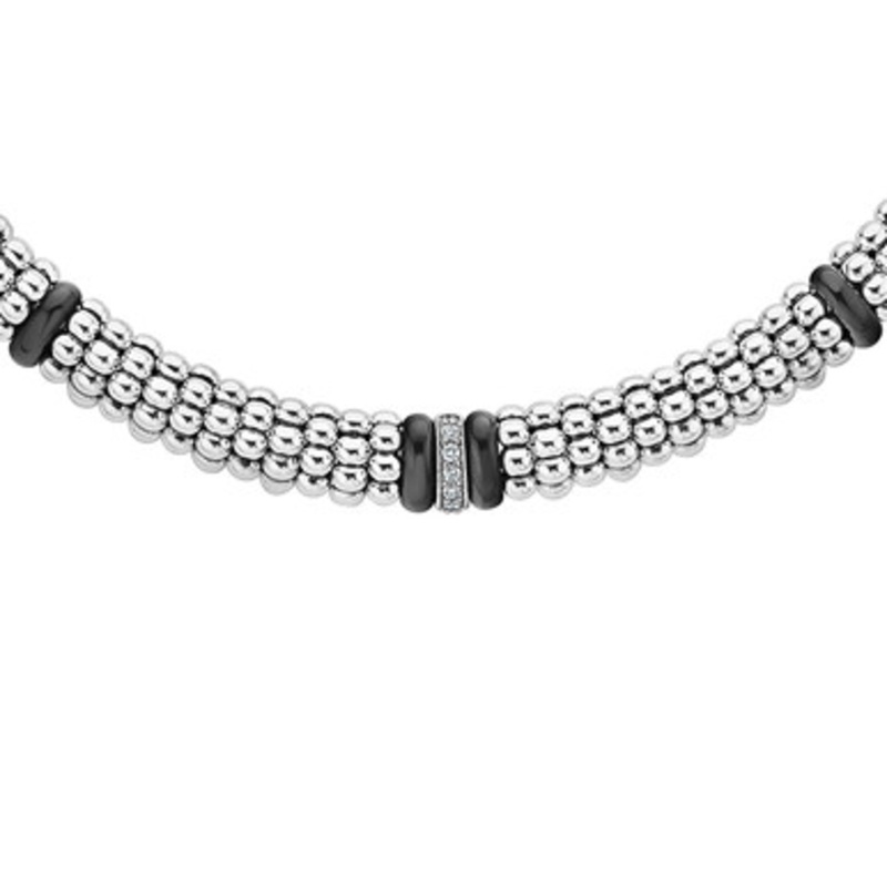 Black Caviar Diamond Necklace [2YSDN0104]