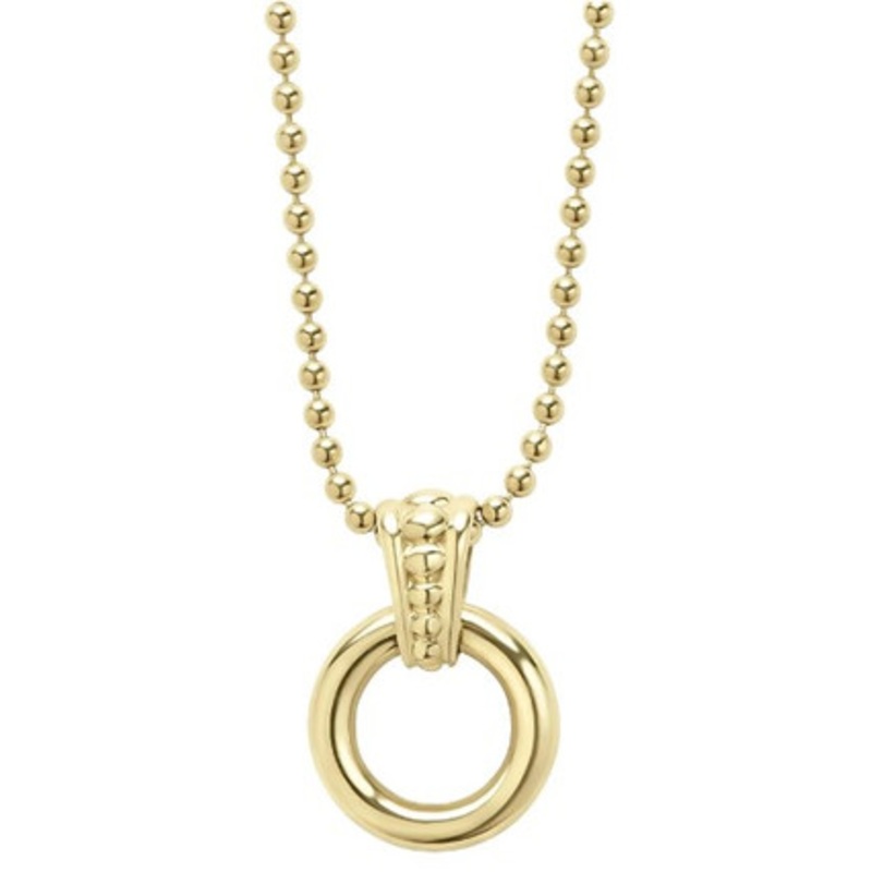 Caviar GOLD CIRCLE PENDANT NECKLACE [JNPEN0120]