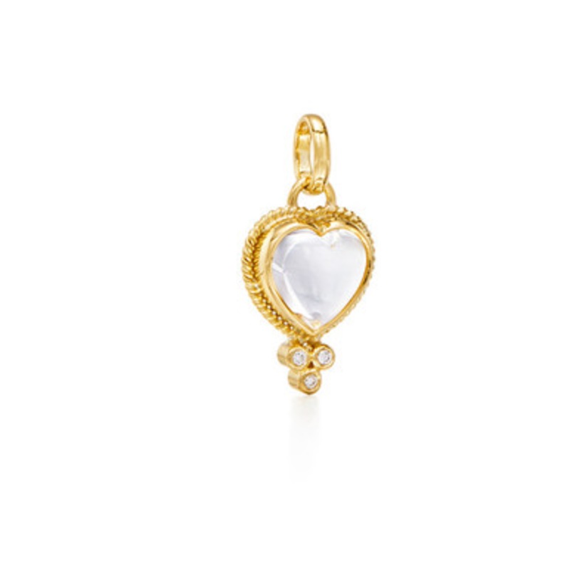 Rock Crystal Heart Pendant [2DGEM0551]