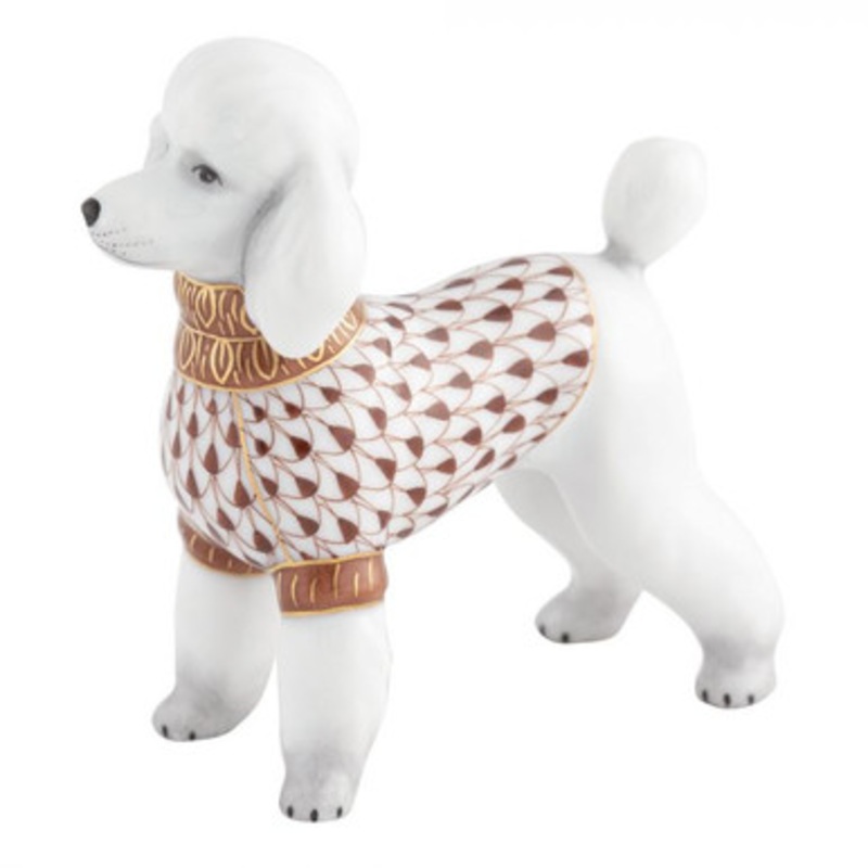Toy Poodle in Chocolate Sweater [GGFIG0085]