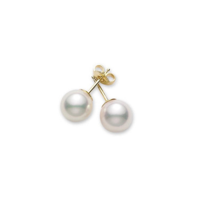 Akoya Pearl Stud Earrings  [2ECPX0365]