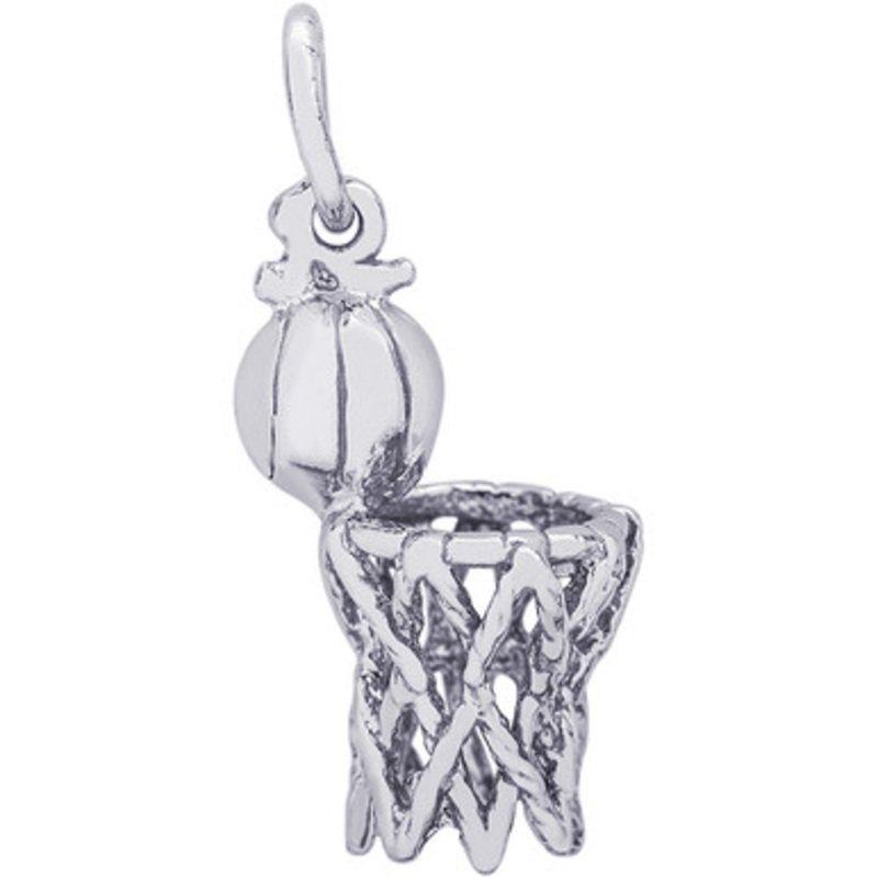 Basketball and Net Charm [2YCHM1081]