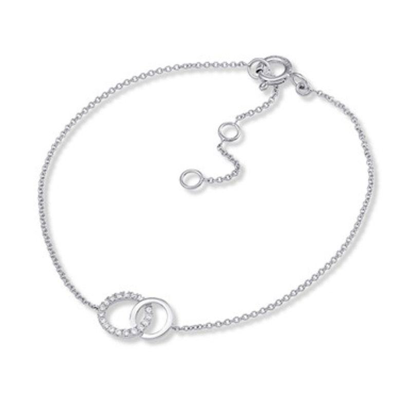 Diamond Circle Bracelet in 14k White Gold [1BAD10230]