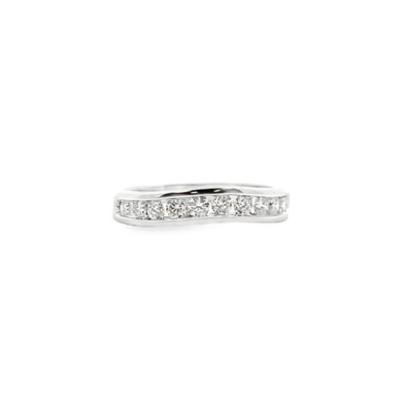 Diamond Curved Wedding Ring  [1WADX5740]