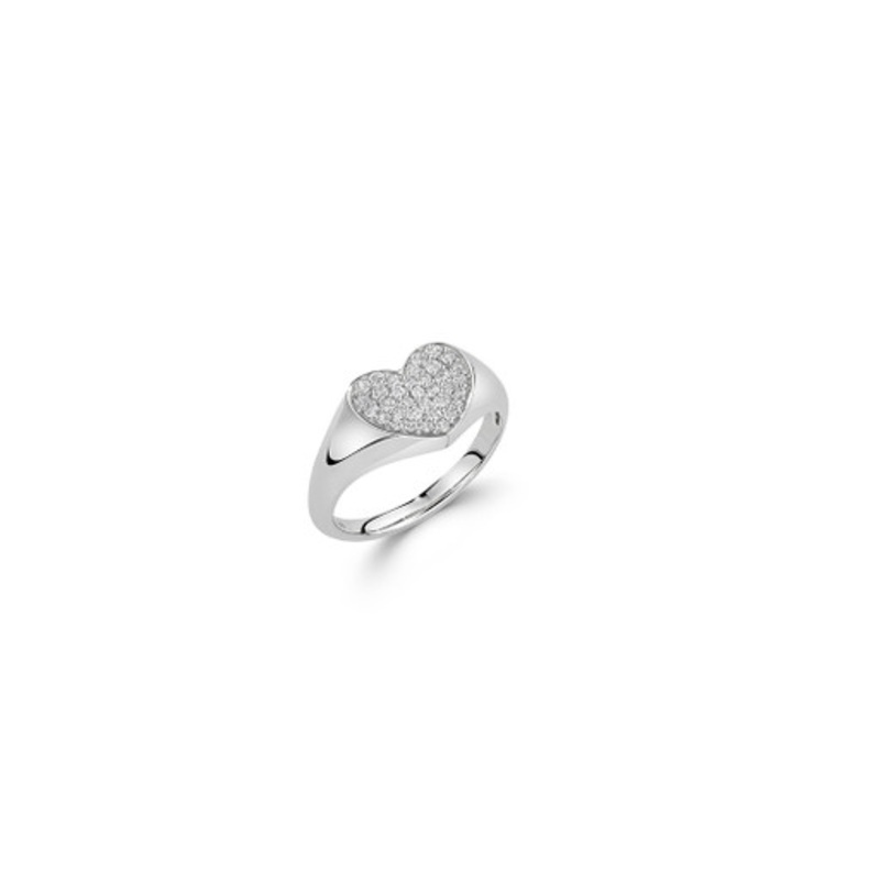 Pave Diamond Heart Ring [1FAD10854]