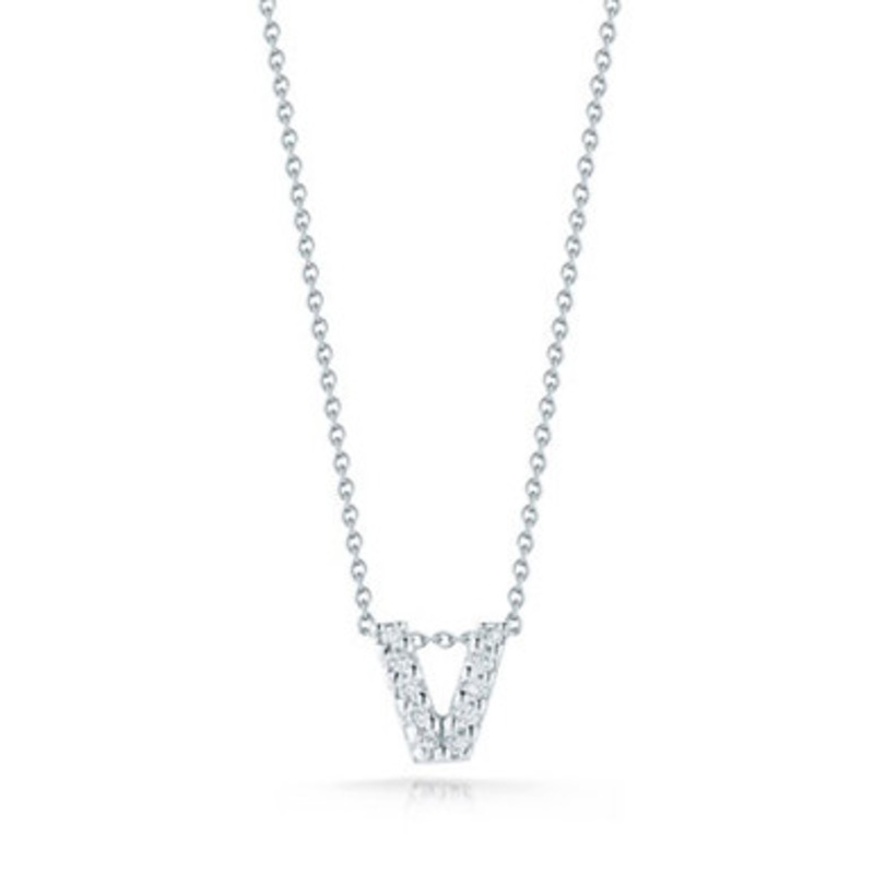 Tiny Treasure Diamond Letter V  .05ctw [1DFAD3042]