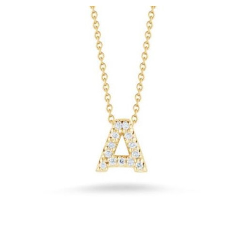 Tiny Treasures Diamond Letter ‘A’ Necklace [JNPEN0404]