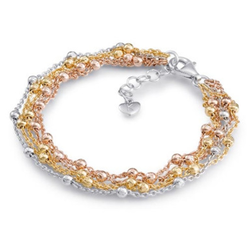 Tri Color Five Strand Bracelet [2YVBR0038]