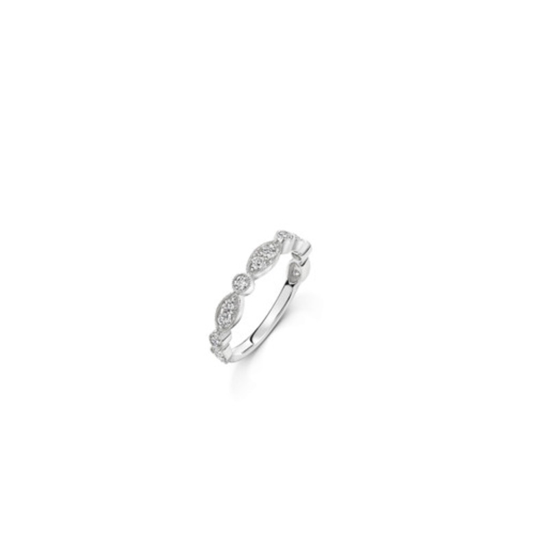 14K White Gold Diamond Wedding Ring [1WADX5292]