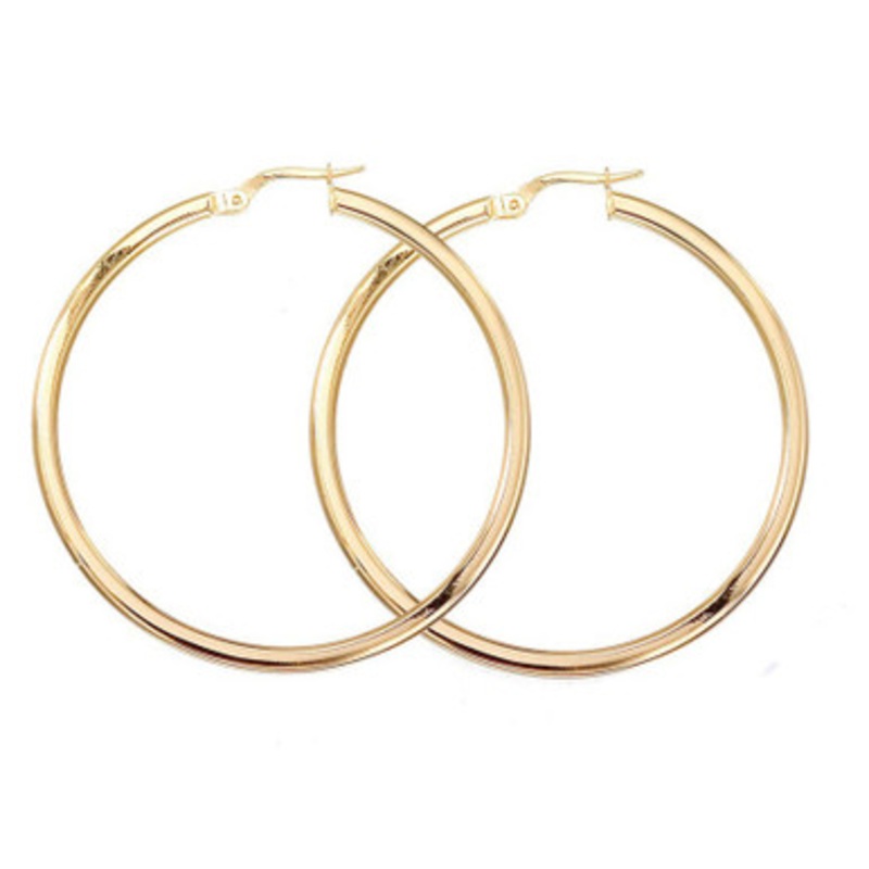 18k Yellow Gold Hoop Earrings [2EGHP0039]